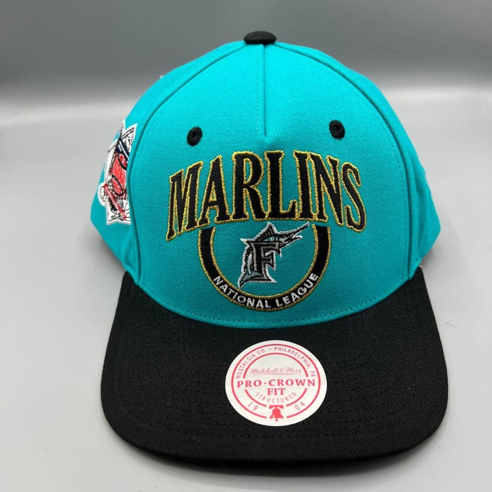 Florida Marlins Hat Men National League Mitchell & Ness MLB Snap Back Cap New